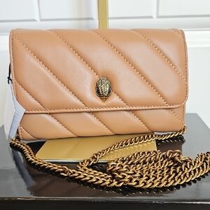Kurt Geiger NWT London Soho Drench Leather Wallet on a Detachable Chain